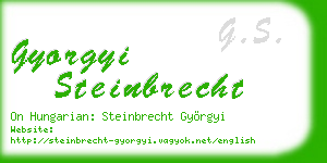 gyorgyi steinbrecht business card
